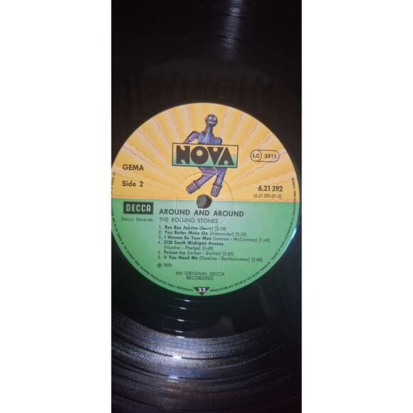 The Rolling Stones Around & Around LP 1970 NOVA/DECCA Germany GEMA 6.21392 VG++ - Picture 4 of 11